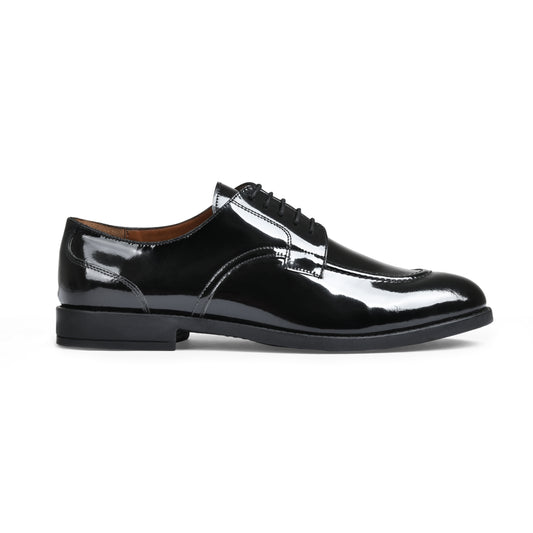 Patent Shine Genuine Tata Leather Lace Up Mens Formal Shoes (Matthew)