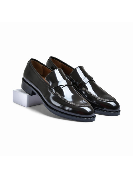 Patent Shine Genuine Tata Leather Loafers For Men (Alex)