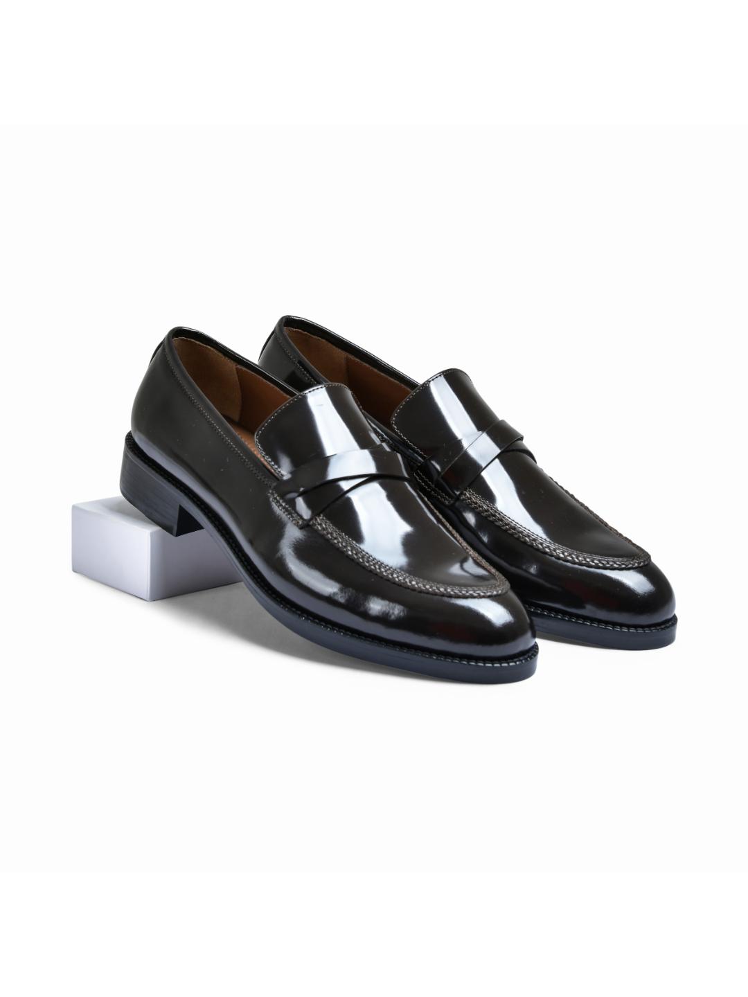 Patent Shine Genuine Tata Leather Loafers For Men (Alex)