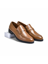 Tan Marino Genuine Tata Leather Loafers For Men (Alex)