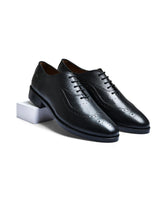 Earth Black Genuine Tata Leather Lace Up Mens Formal Shoes (Bradley)