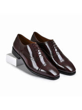 Cherry Brushoff Genuine Tata Leather Lace Up Mens Formal Shoes (Charles)