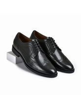 Earth Black Genuine Tata Leather Lace Up Mens Formal Shoes (Dominic)