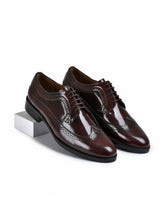 Cherry Brushoff Genuine Tata Leather Lace Up Mens Formal Shoes (Dominic)