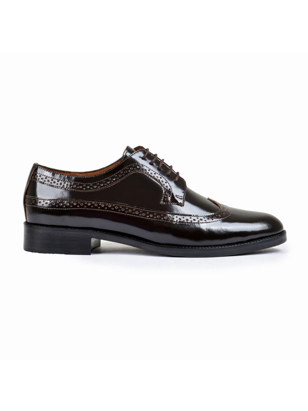 Smooth Brown Genuine Tata Leather Lace Up Mens Formal Shoes (Dominic)