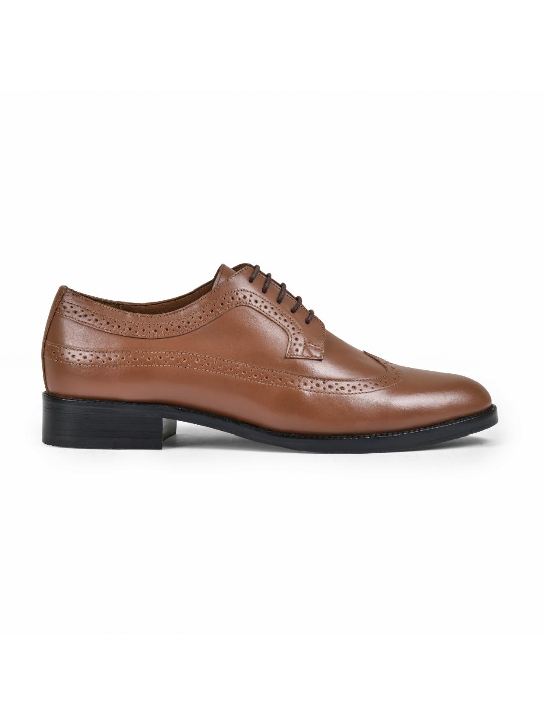 Brick Tan Genuine Tata Leather Lace Up Mens Formal Shoes (Dominic)