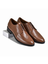 Brick Tan Genuine Tata Leather Lace Up Mens Formal Shoes (Dominic)