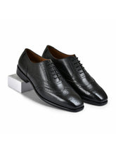 Earth Black Genuine Tata Leather Lace Up Mens Formal Shoes (Ethan)