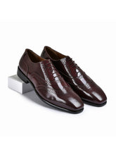 Cherry Brushoff Genuine Tata Leather Lace Up Mens Formal Shoes (Ethan)