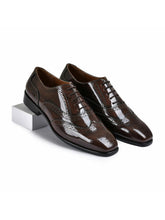 Brown Brushoff Genuine Tata Leather Lace Up Mens Formal Shoes (Ethan)