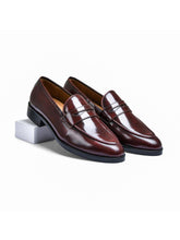 Cherry Brushoff Genuine Tata Leather Loafers For Men (George)
