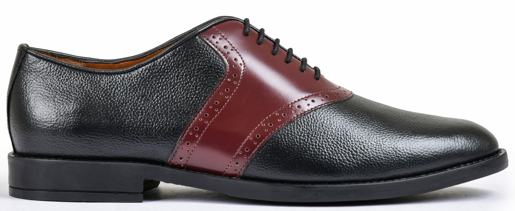 Milled Black Genuine Tata Leather Lace Up Mens Formal Shoes (John)