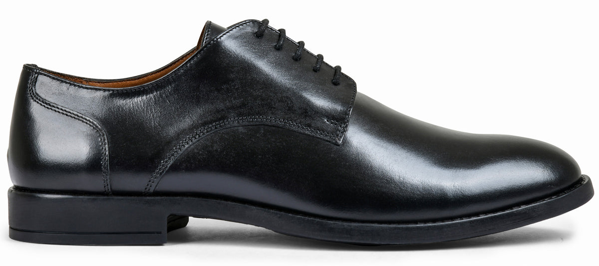 Earth Black Genuine Tata Leather Lace Up Mens Formal Shoes (Leo)