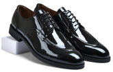 Patent Shine Genuine Tata Leather Lace Up Mens Formal Shoes (Matthew)