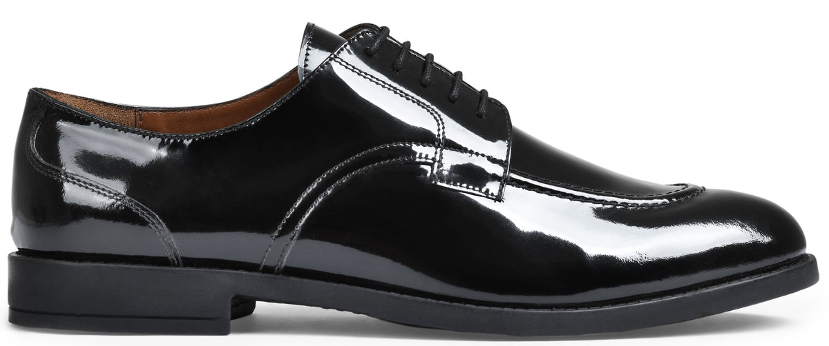 Patent Shine Genuine Tata Leather Lace Up Mens Formal Shoes (Matthew)