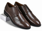 Stone Brown Genuine Tata Leather Lace Up Mens Formal Shoes (Michael Ii)