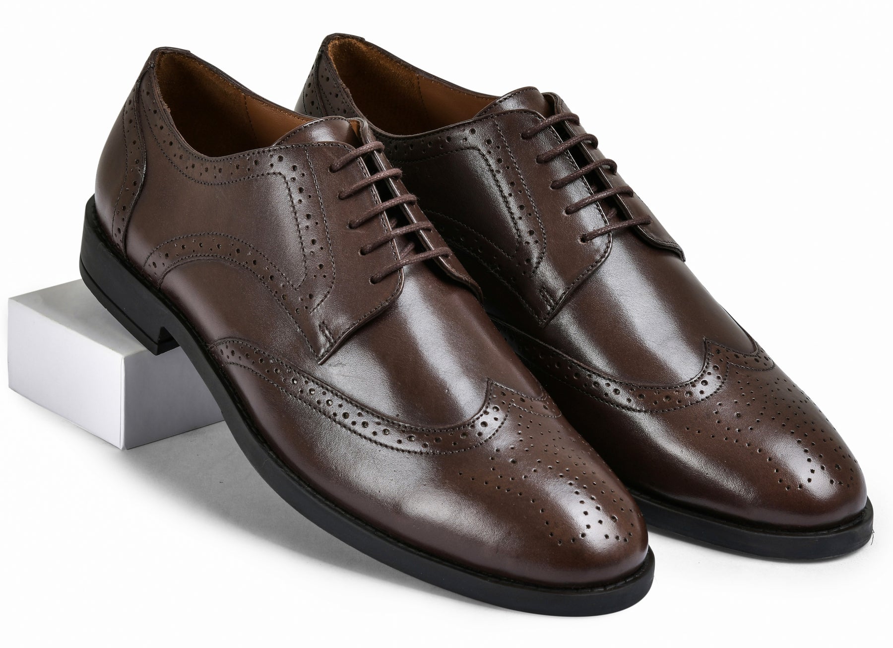 Stone Brown Genuine Tata Leather Lace Up Mens Formal Shoes (Michael Ii)
