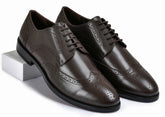 Nut Brown Genuine Tata Leather Lace Up Mens Formal Shoes (Michael Ii)