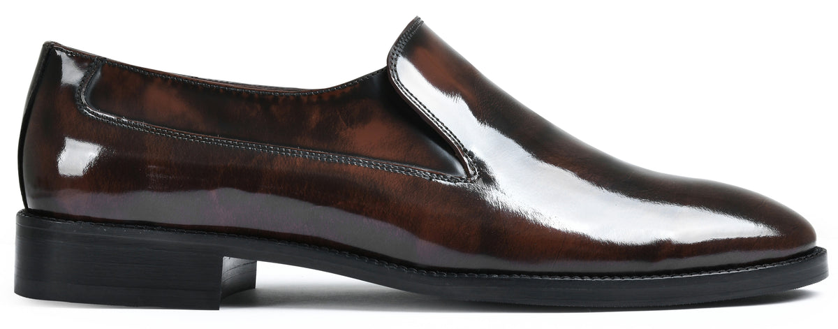 Brown Brushoff Genuine Tata Leather Loafers For Men (Nikola)