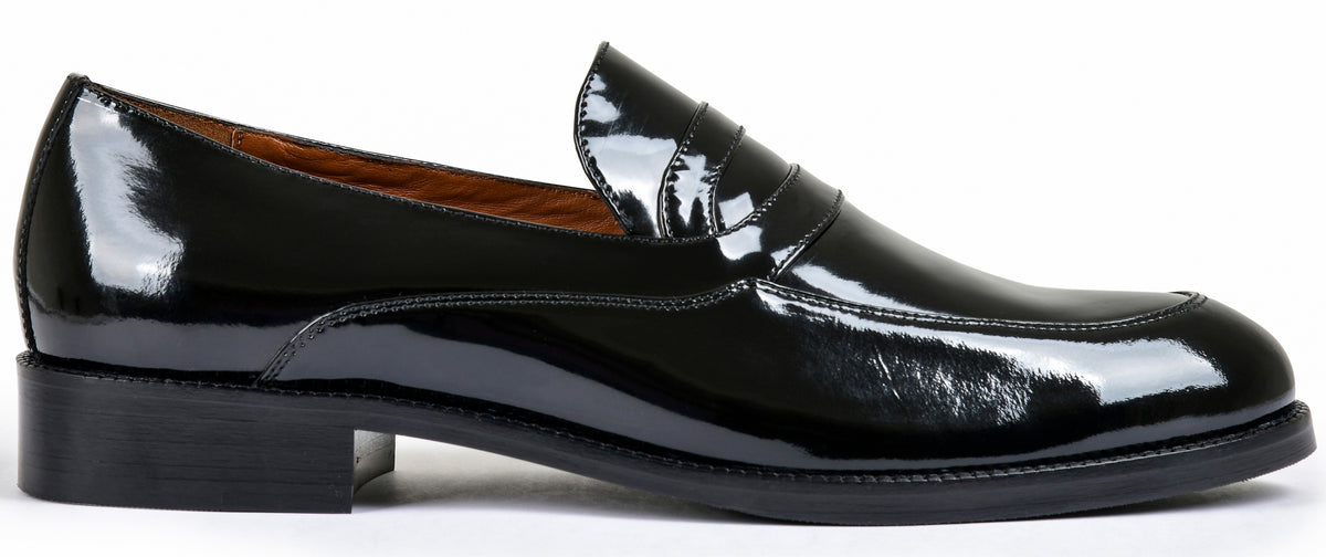 Patent Shine Genuine Tata Leather Loafers For Men (Peter)