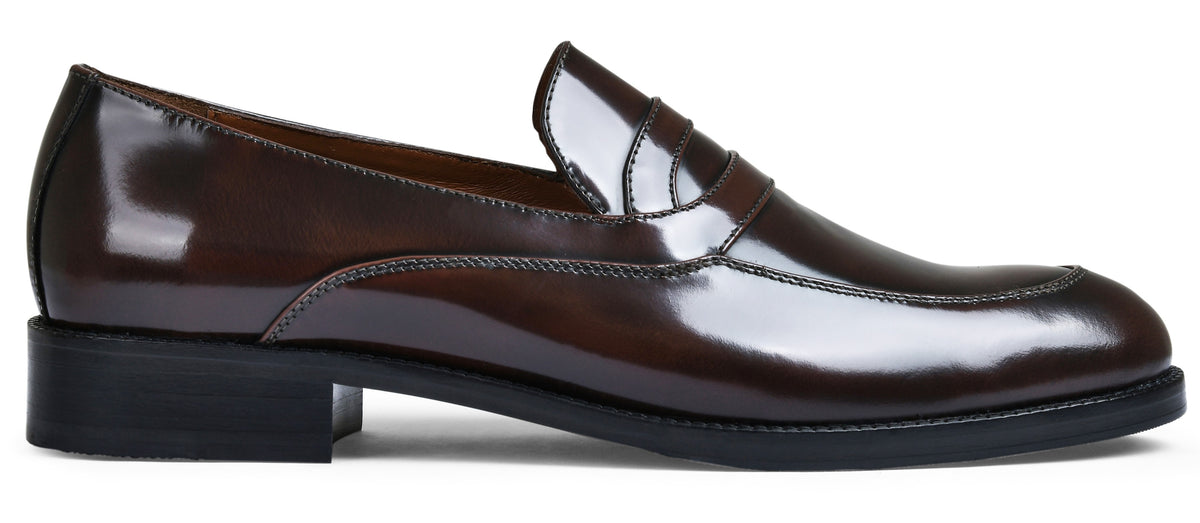 Brown Brushoff Genuine Tata Leather Loafers For Men (Peter)