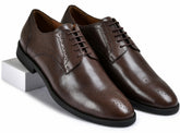 Stone Brown Genuine Tata Leather Lace Up Mens Formal Shoes (Robert)