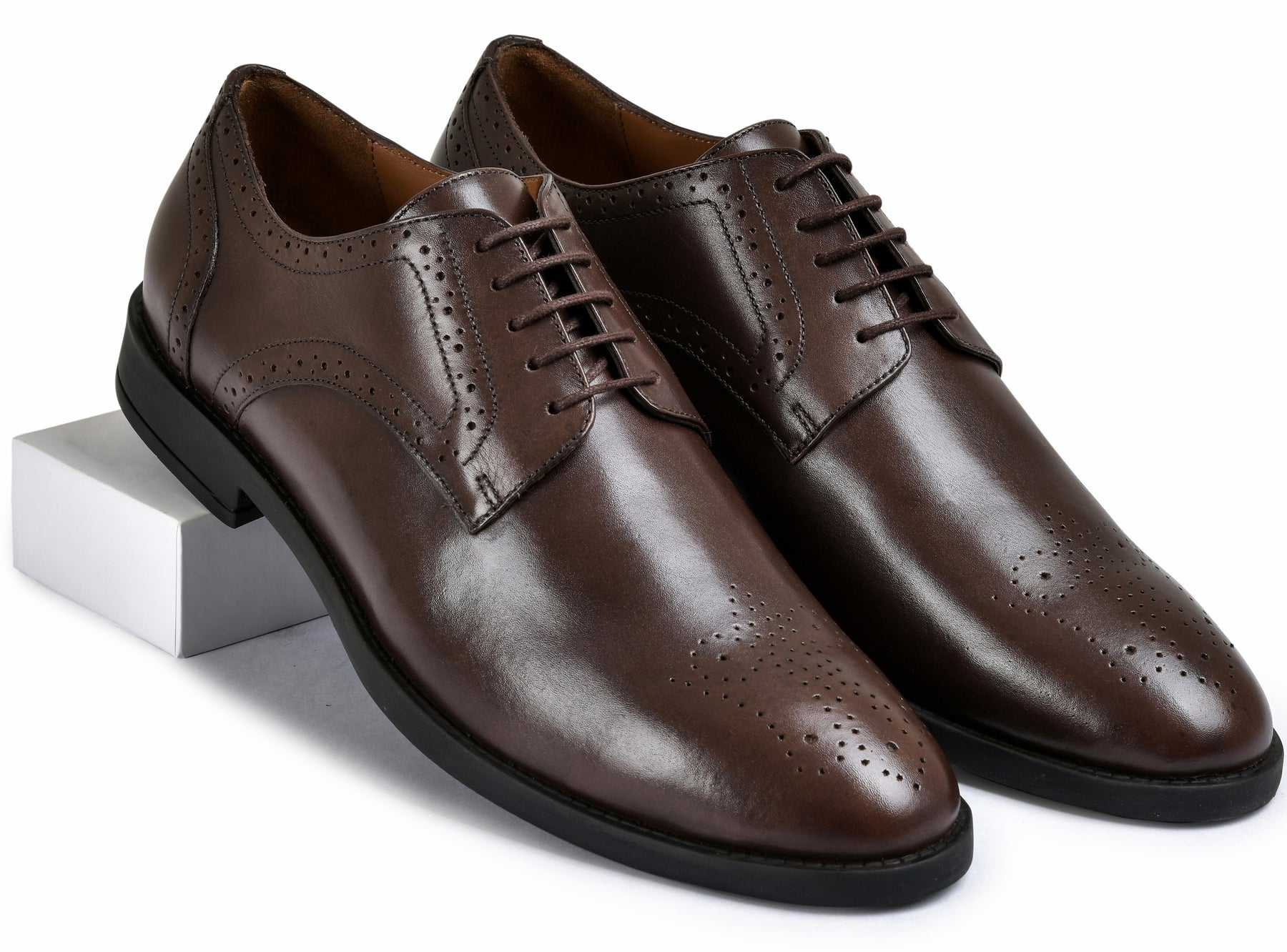 Stone Brown Genuine Tata Leather Lace Up Mens Formal Shoes (Robert)