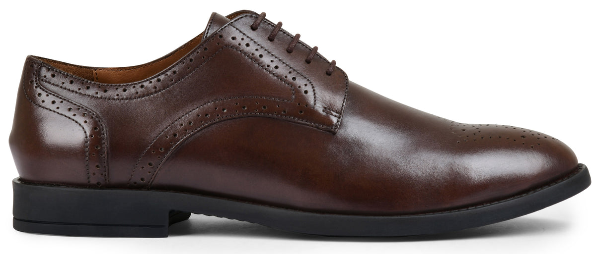 Stone Brown Genuine Tata Leather Lace Up Mens Formal Shoes (Robert)
