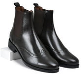 Stone Brown Genuine Tata Leather Chelsea Boots For Men (Wade)