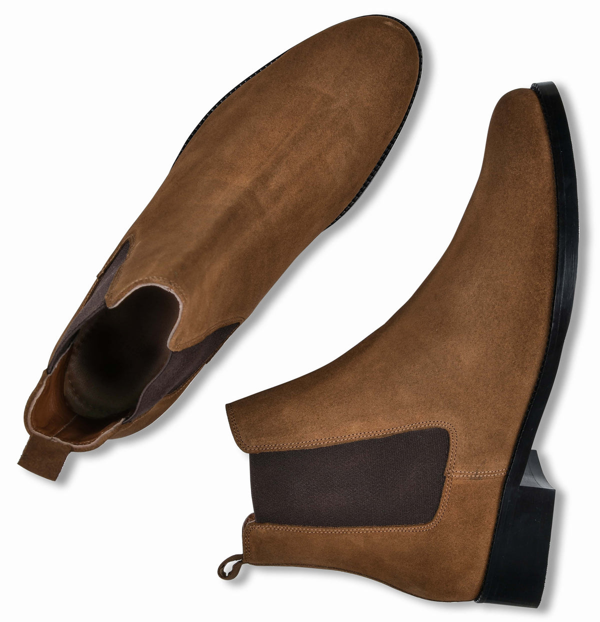 Suede Russet Genuine Tata Leather Chelsea Boots For Men (Wellington)