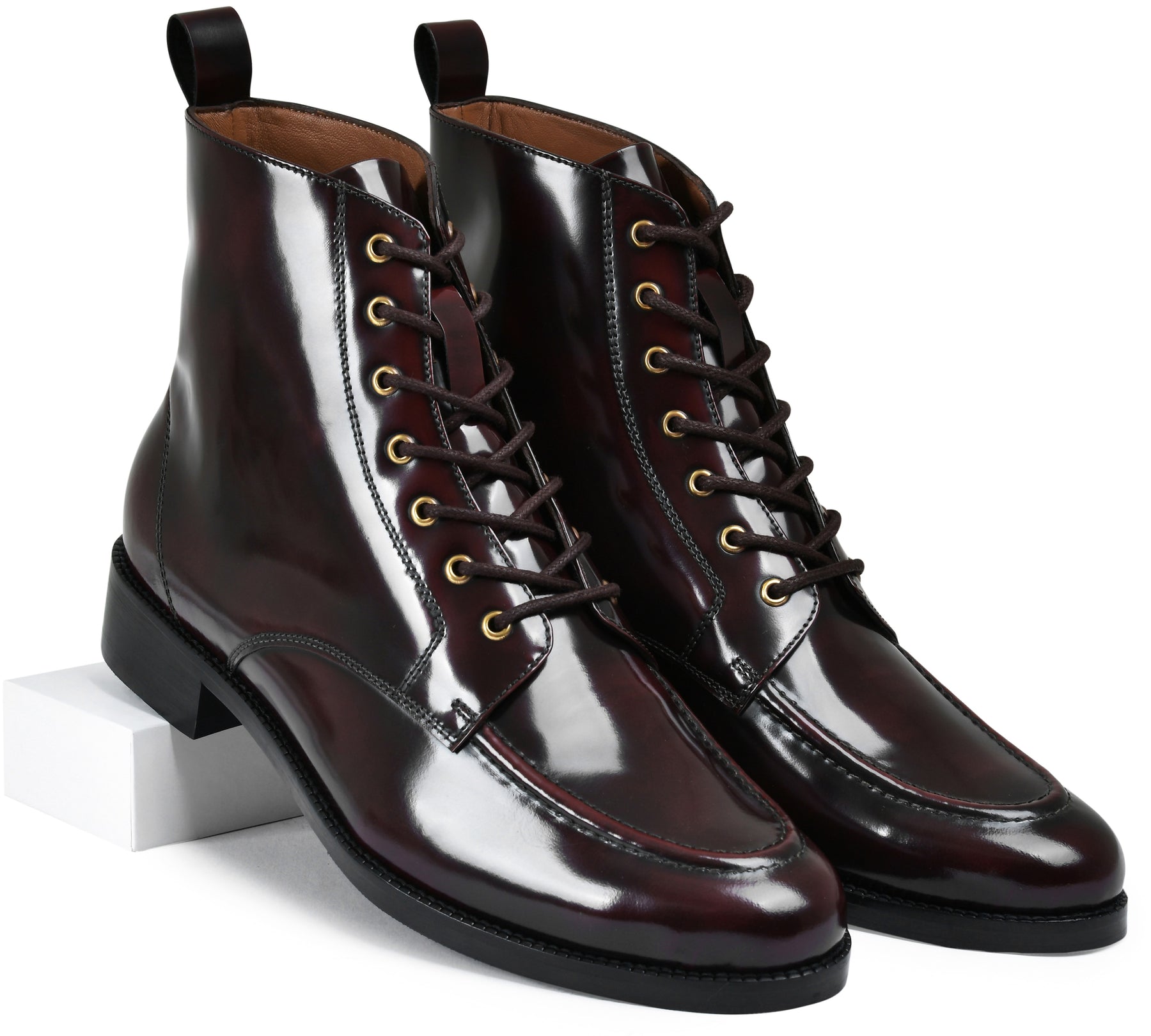 Brown Brushoff Genuine Tata Leather Lace Up Mens Boots (Cooper)