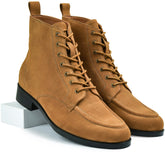 Suede Tan Genuine Tata Leather Lace Up Mens Boots (Cooper)