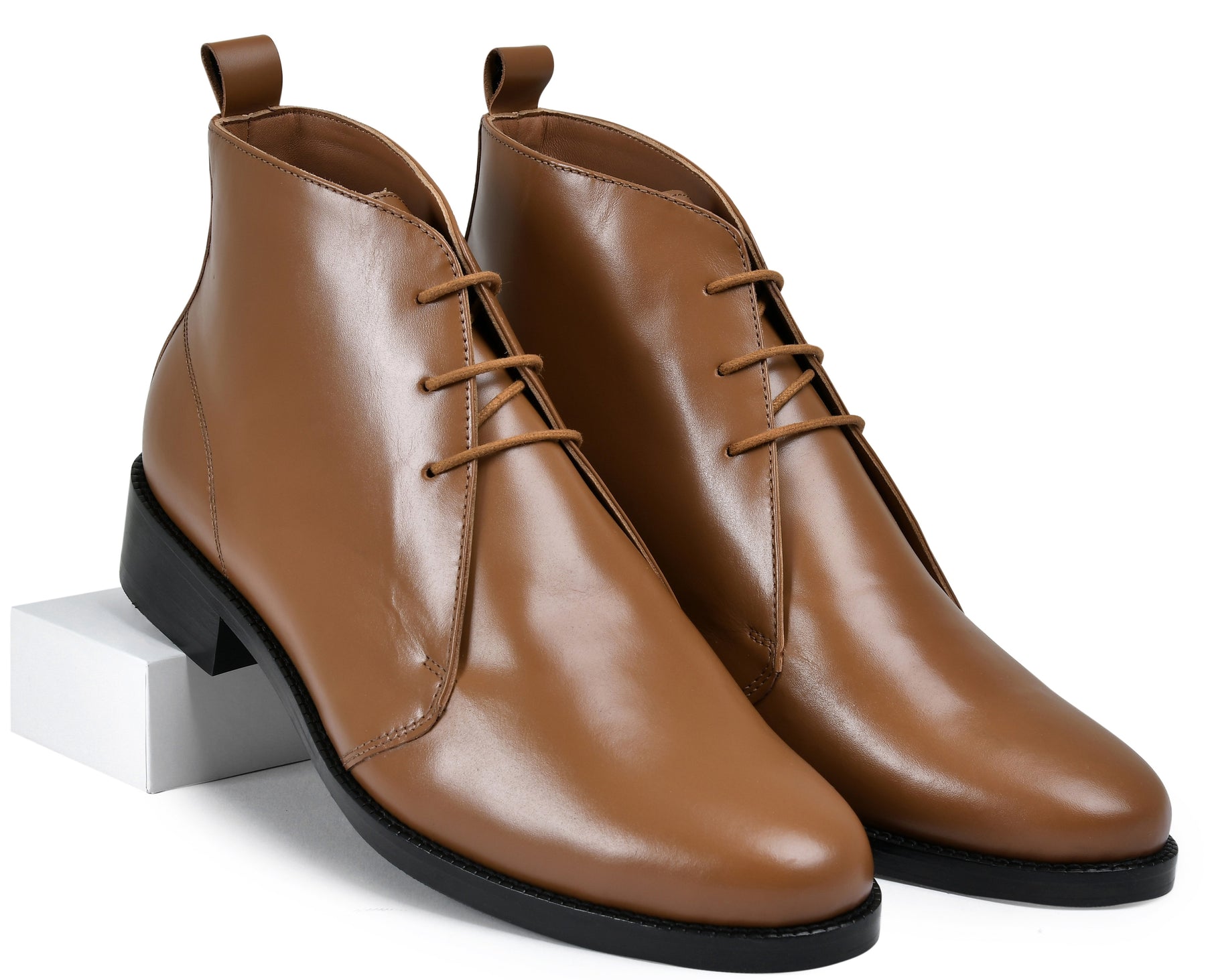 Tan Marino Genuine Tata Leather Lace Up Mens Boots (Philip)
