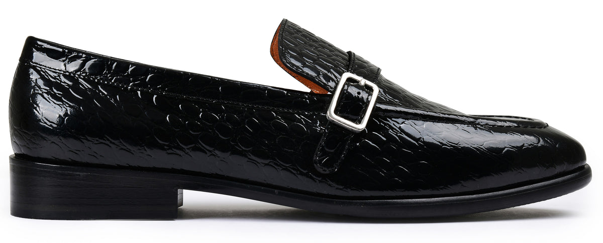Baby Shine Genuine Tata Leather Monk Straps Loafers For Men (Harvey)