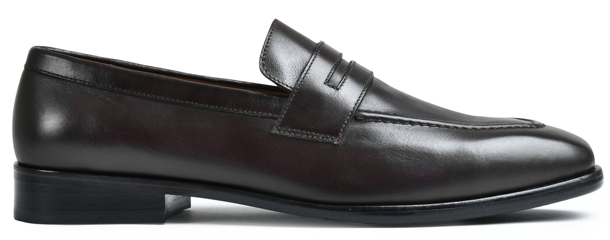 Stone Brown Genuine Tata Leather Loafers For Men (Arnold)