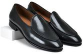 Earth Black Genuine Tata Leather Loafers For Men (Newyork)