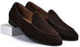 Suede Brown Genuine Tata Leather Loafers For Men (Newyork)