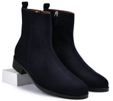 Suede Navy Genuine Tata Leather Chelsea Boots For Men (Lord)