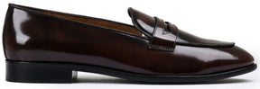 Brown Brushoff Genuine Tata Leather Loafers For Men (Berlin)