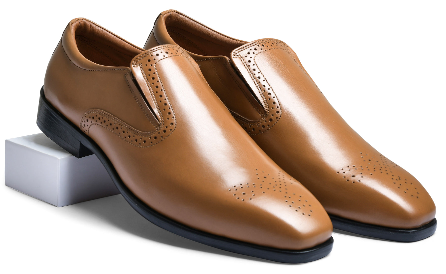 Tan Marino Genuine Tata Leather Loafers For Men (Daniel)