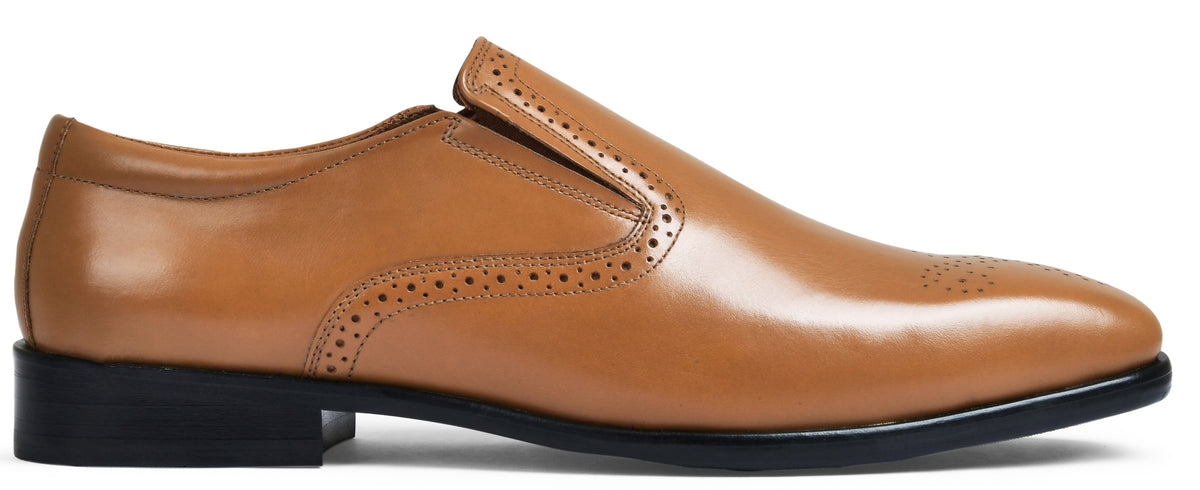 Tan Marino Genuine Tata Leather Loafers For Men (Daniel)