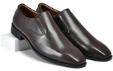 Stone Brown Genuine Tata Leather Mens Loafers (Carlton)