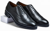 Earth Black Genuine Tata Leather Lace Up Mens Formal Shoes (Domani)