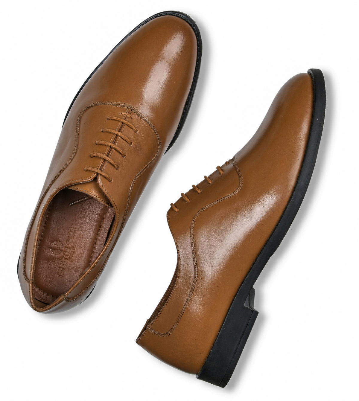 Brick Tan Genuine Tata Leather Lace Up Mens Formal Shoes (Howard)