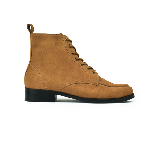Suede Tan Genuine Tata Leather Lace Up Mens Boots (Cooper)
