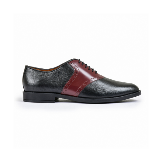 Milled Black Genuine Tata Leather Lace Up Mens Formal Shoes (John)